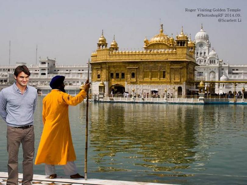 Al Tempio d&#39;Oro di Amritsar, luogo  sacro dei sikh.